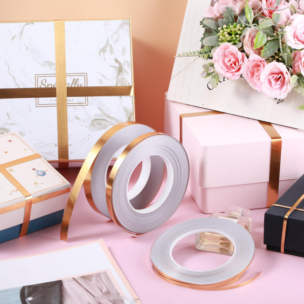Zonon Gold Washi Tape for Wall Decor Self Adhesive 5/10/15mm