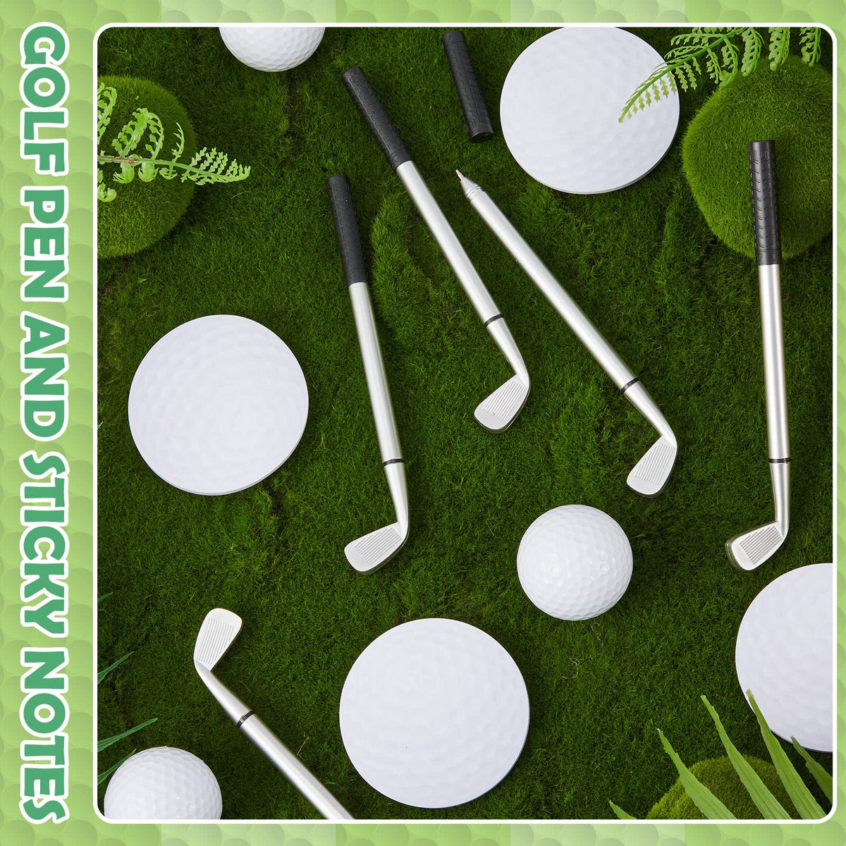 Estune 24 Set Golf Party Favors Include Club Pens Ball Sticky Note