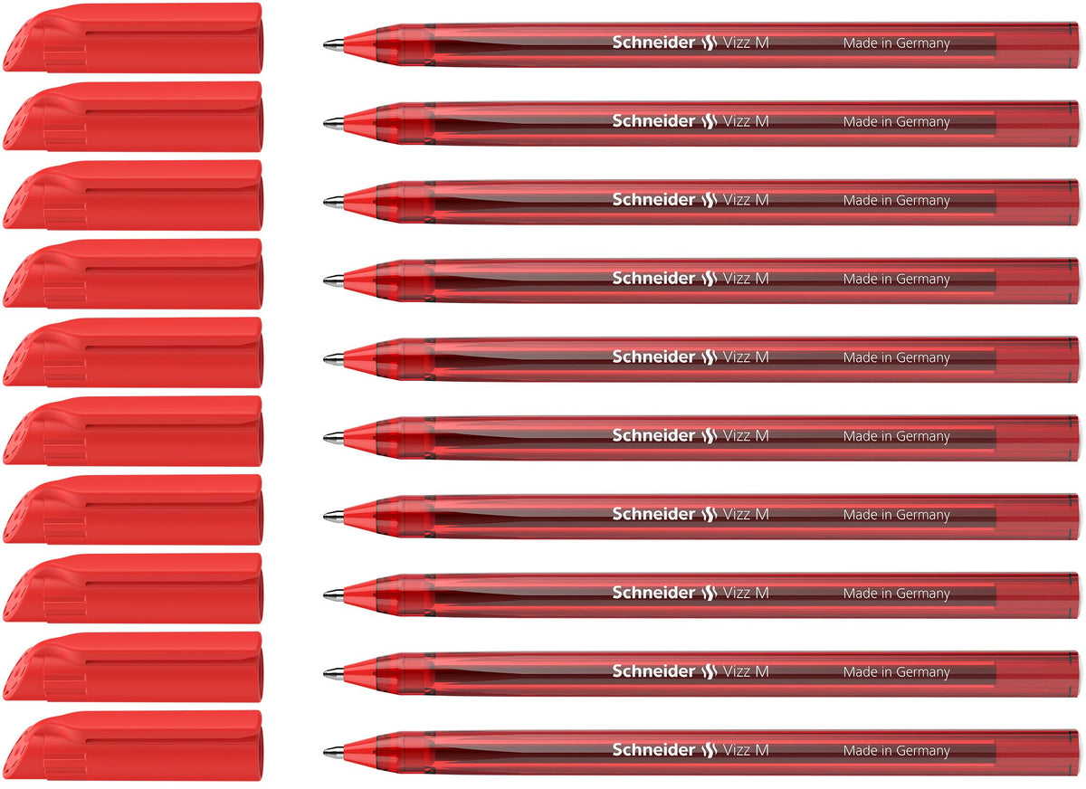 Schneider Vizz 102202 Ballpoint Pen for Easy and Quick Writing - Colour Ink Barrel - Medium Line