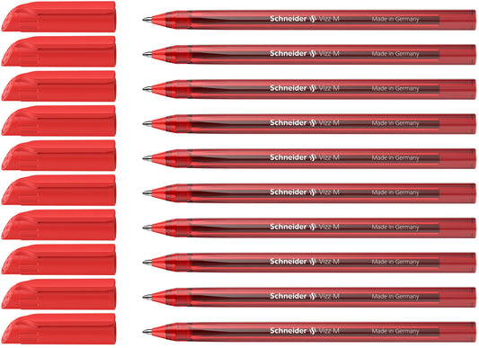 Schneider Vizz 102202 Ballpoint Pen for Easy and Quick Writing - Colour Ink Barrel - Medium Line