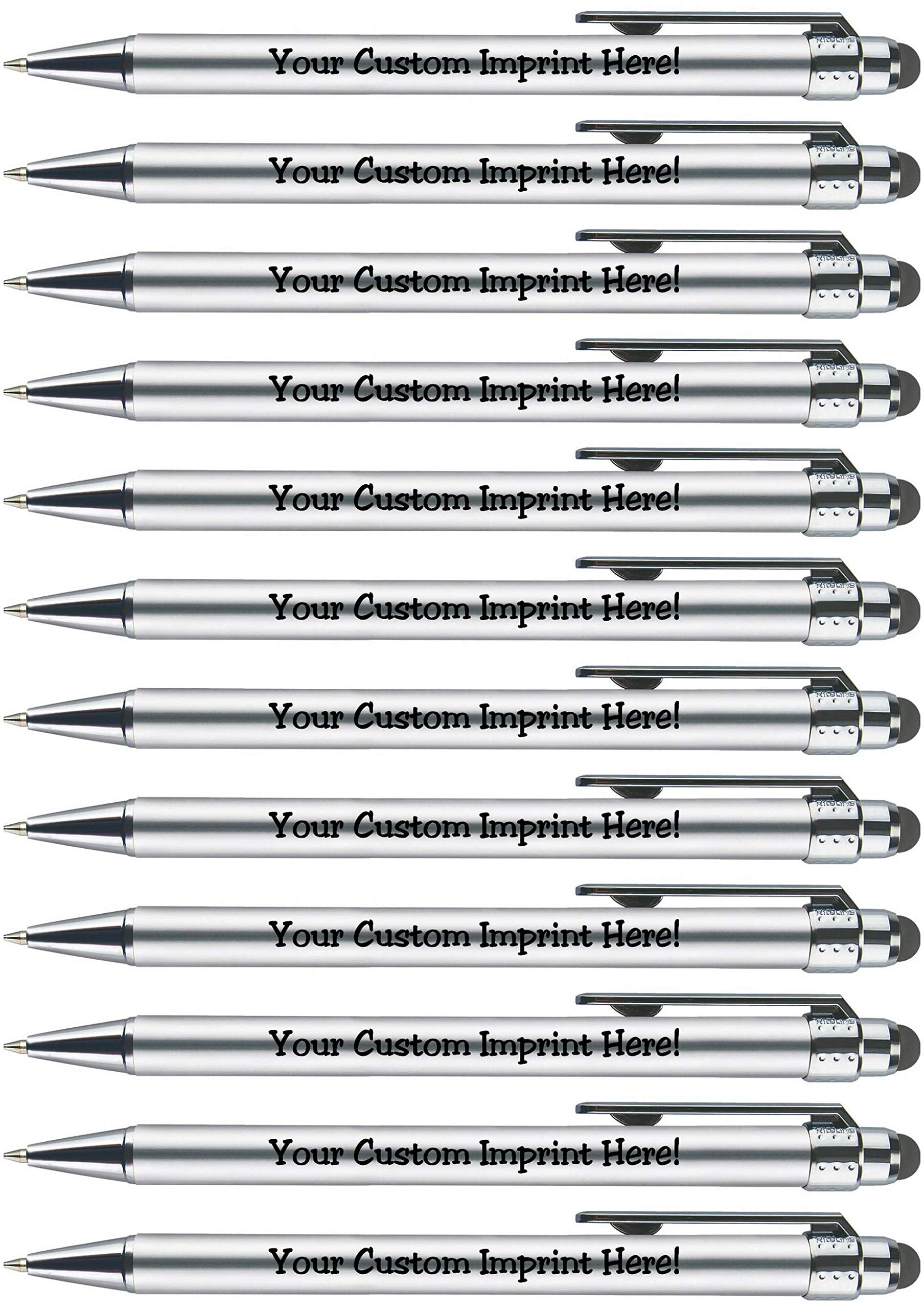 Personalized Pens with Stylus Tip -Bright Vibes- Click action - Custom - Black writing - Printed