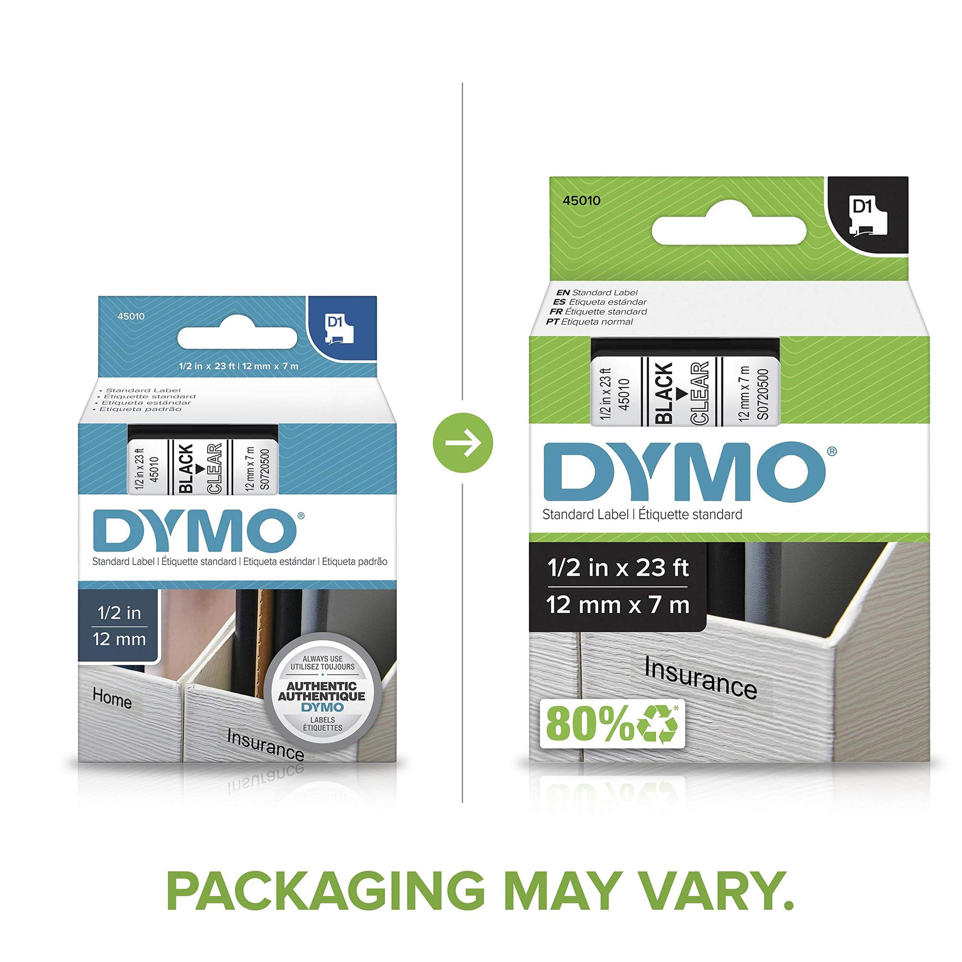 DYMO Authentic D1 Label l DYMO Labels for LabelManager COLORPOP and LabelWriter Duo Label Makers