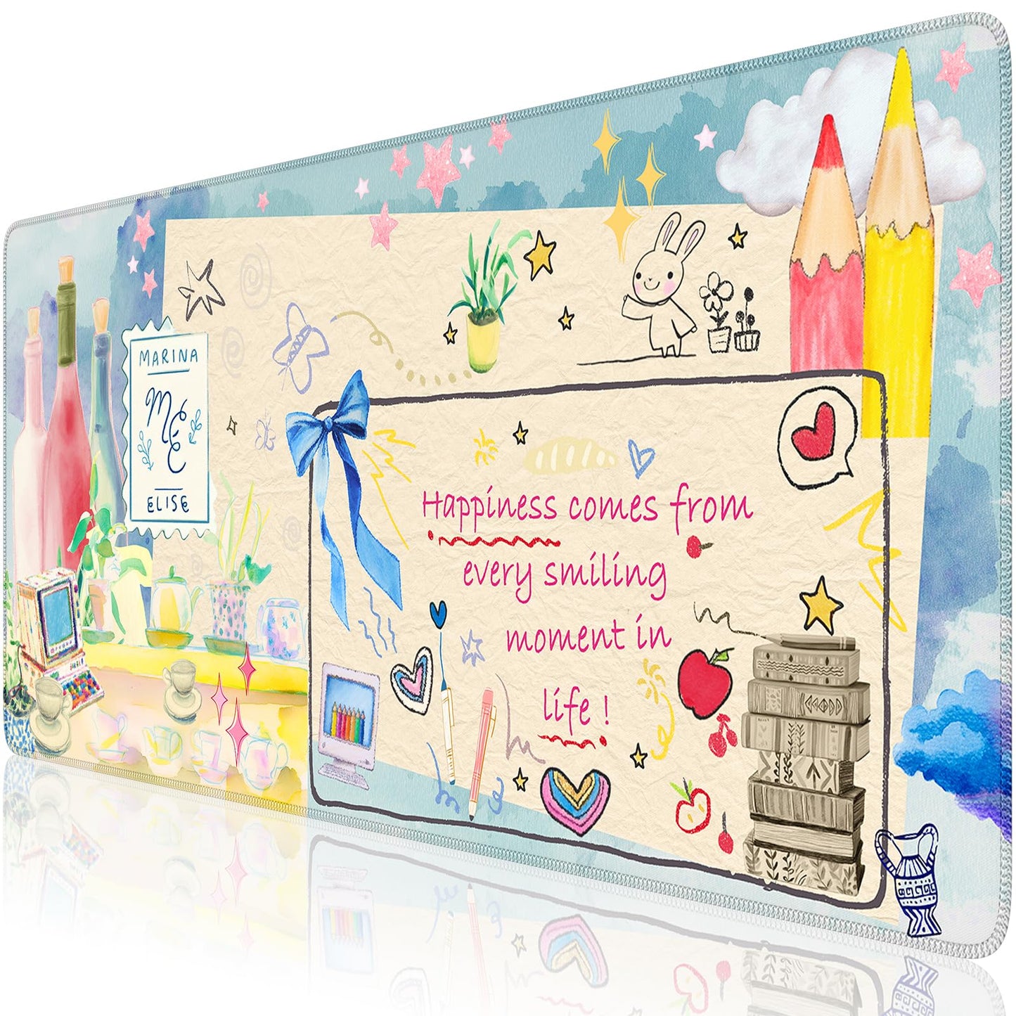 iCasso Desk Pad Mat,Extra Large Anti-Slip Mouse Pad