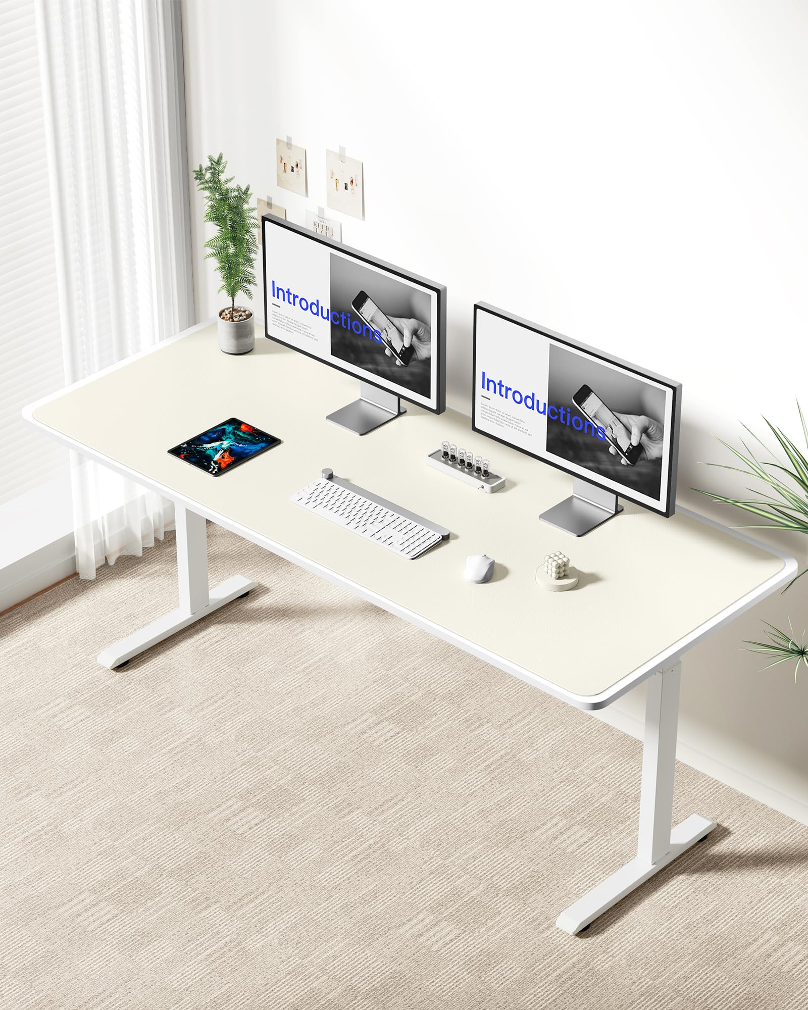 YSAGi Leather Desk Pad Protector, Office Desk Mat, Large Mouse Pad, Non-Slip PU Leather Desk