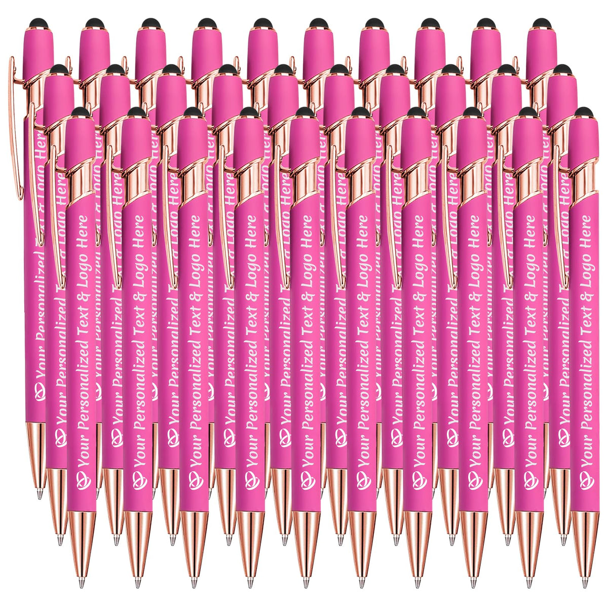 STREADVE Personalized Custom Pens 30 Engraved Writing Pen with Name Logo, Customized Promotional