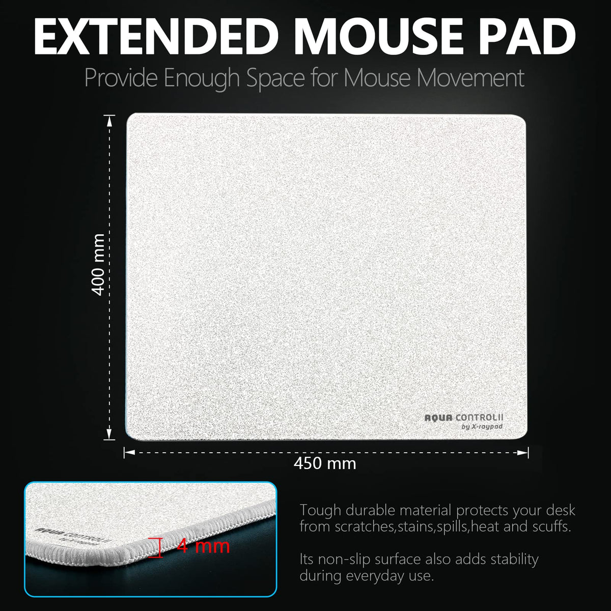 X-Raypad Aqua Control 2 Gaming Mouse Pad, Ultra-High Precision Mouse Pad with Perfect Speed and