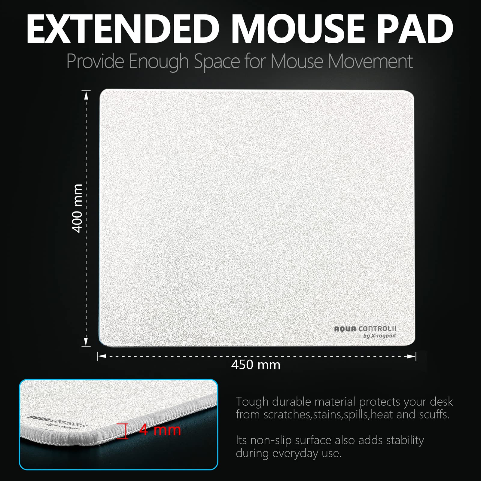 X-Raypad Aqua Control 2 Gaming Mouse Pad, Ultra-High Precision Mouse Pad with Perfect Speed and