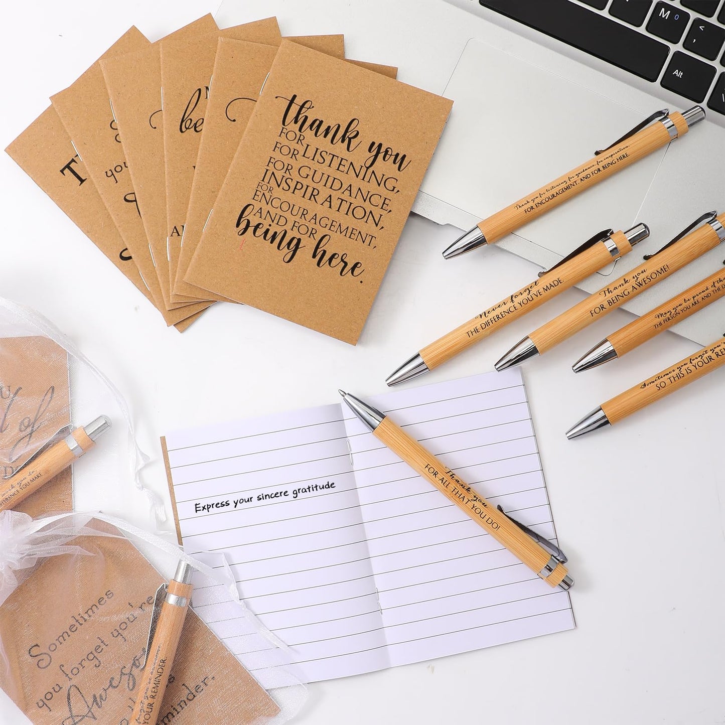 Teling 30 Sets Employee Appreciation Gifts Include Thank You Notebook Inspirational Wooden