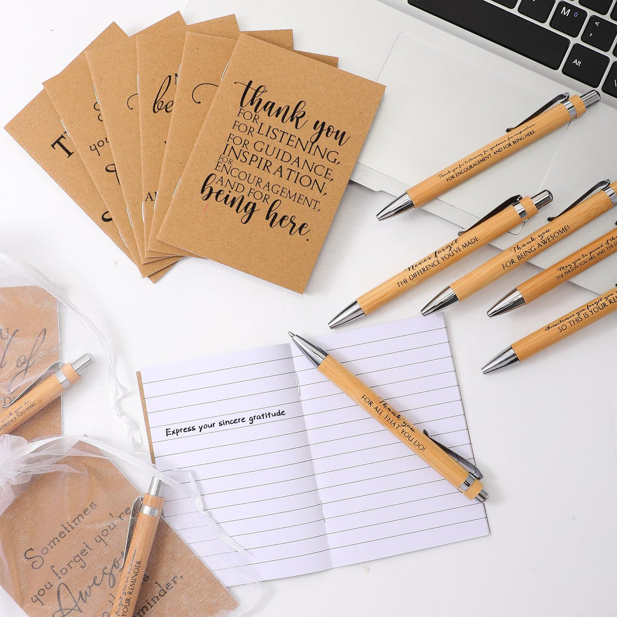 Teling 30 Sets Employee Appreciation Gifts Include Thank You Notebook Inspirational Wooden