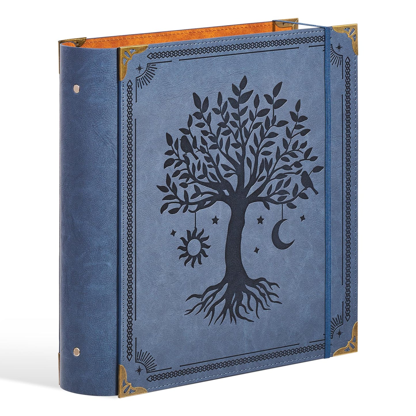 Ovesmusl PU Leather 3 Ring Binder 2 Inch Fits 8.5"x11" Letter Size Paper