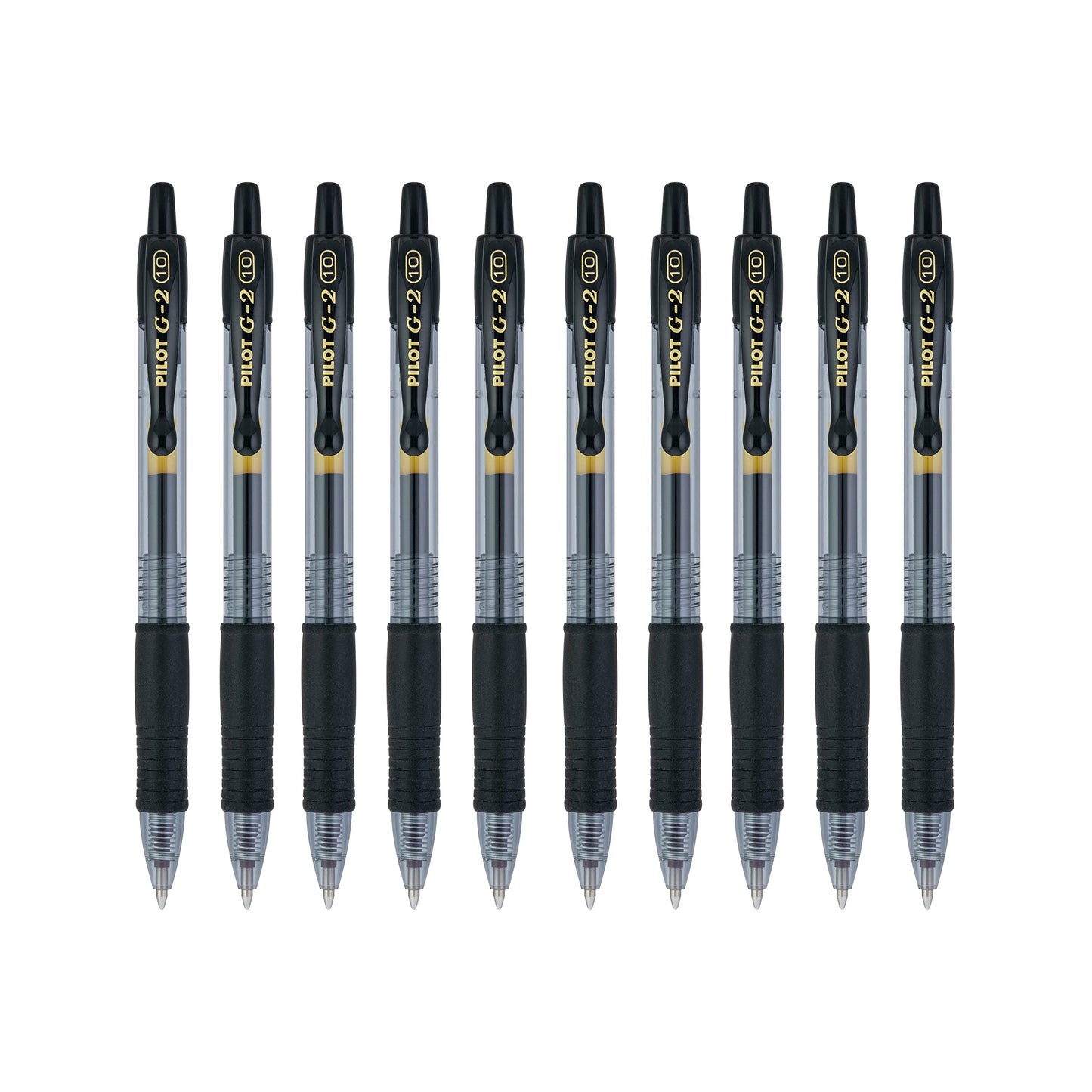 Pilot G2 Retractable Gel Ink Roller Ball Pens, Bold Point Black 10-PACK(31237)