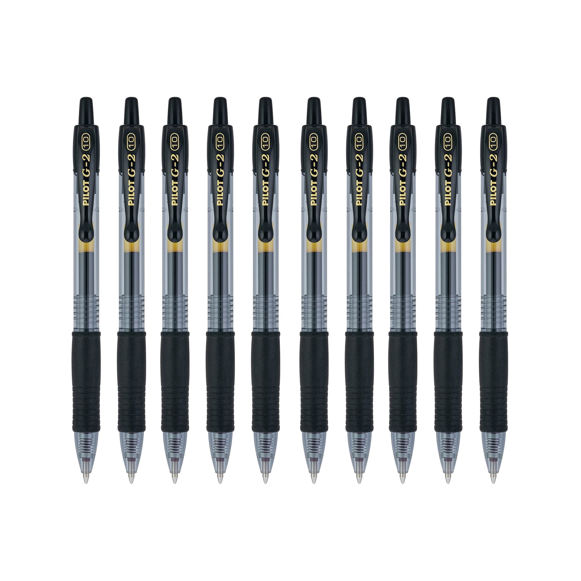 Pilot G2 Retractable Gel Ink Roller Ball Pens, Bold Point Black 10-PACK(31237)