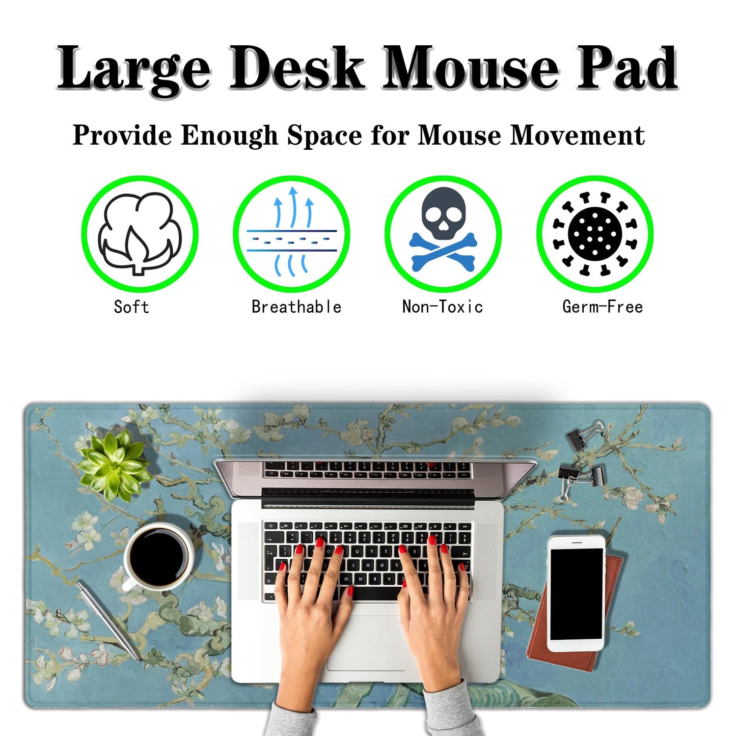 Samgula Big Mouse Pad Modern Desk Pad Computer Desk Mats Large Mouse Pads Large Mousepad Waterproof