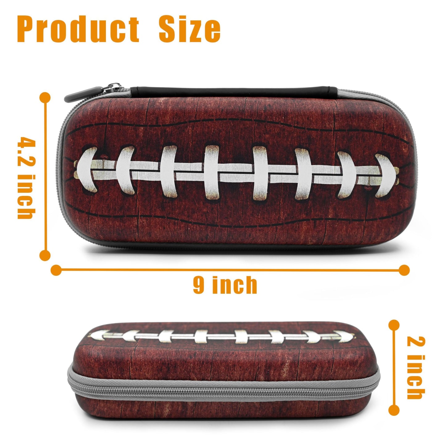 WtallasiSei Football Pencil Case Zip Pencil Box Multi Pouch Holder Desk Organizer For Boys Girls