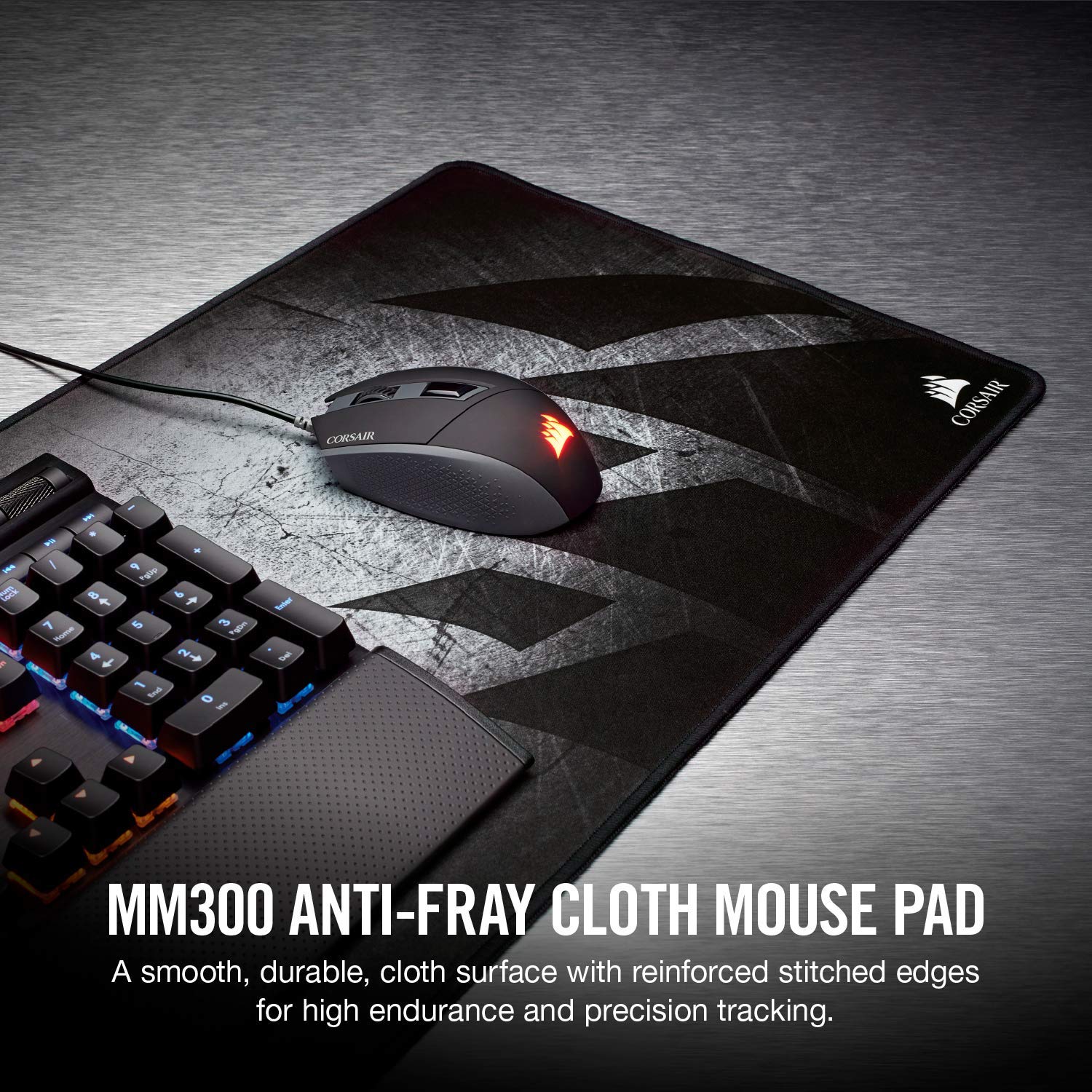 Corsair MM300 - Anti-Fray Cloth Gaming Mouse Pad - High-Performance Mouse Pad Optimized for Gaming