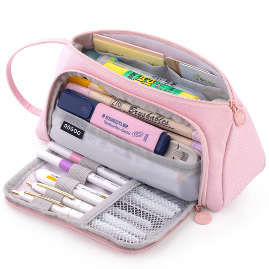 ANGOOBABY Pencil Case Handheld Pencil Pouch Multi-slot Pen Bag Stationery Storage for Teen Student