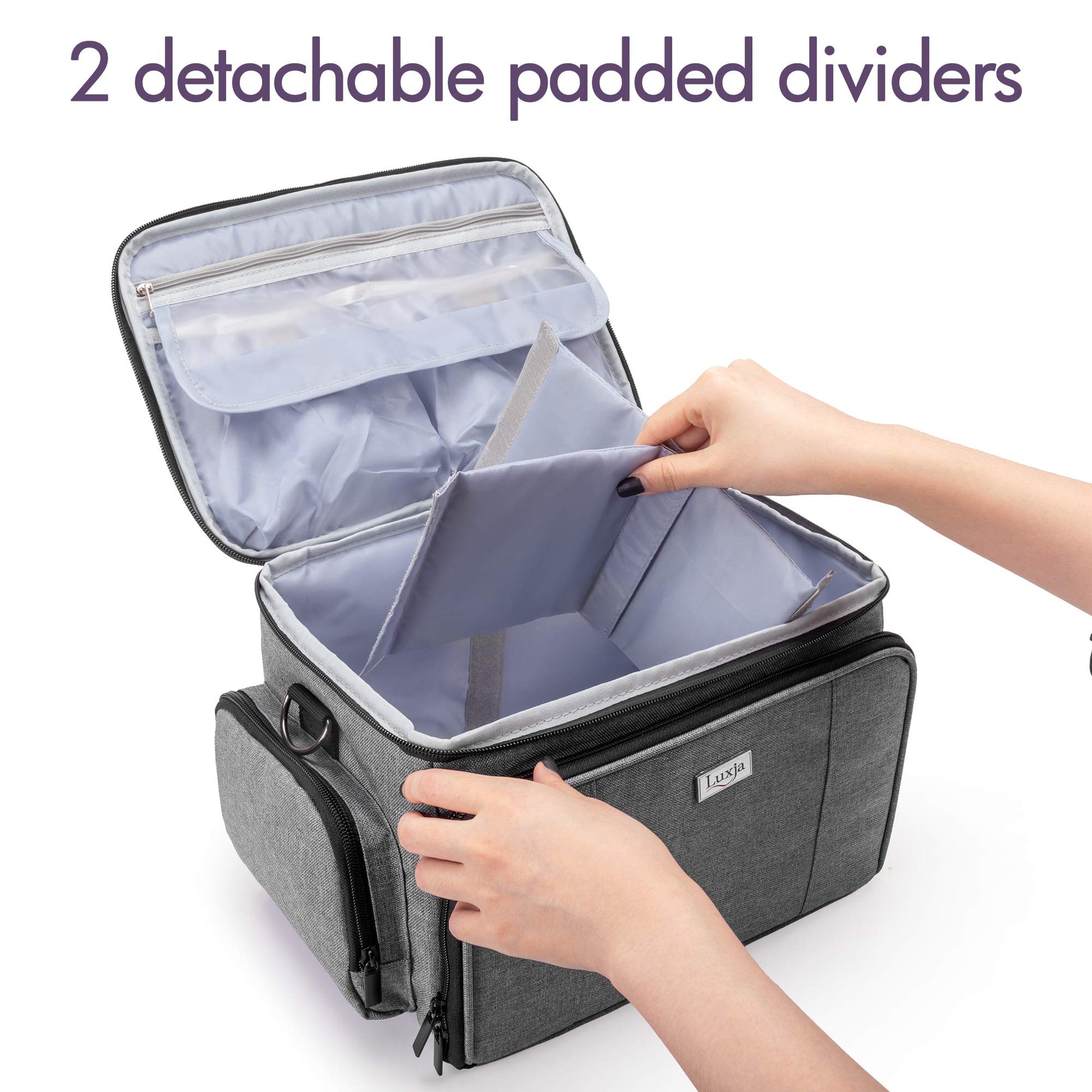 LUXJA Carrying Case Compatible with Cricut Joy and Easy Press Mini, Gray