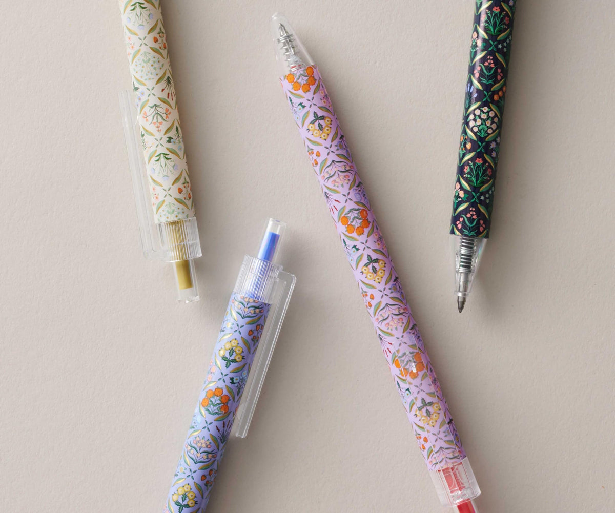 RIFLE PAPER CO. Estee Gel Pen Set of 4, Assorted Bright Colorways