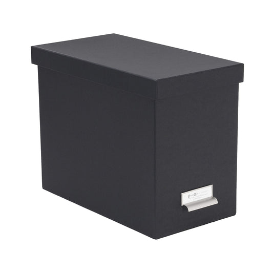 Bigso John Fiberboard Label Frame Desktop File Storage Box - Document Organizer for Important