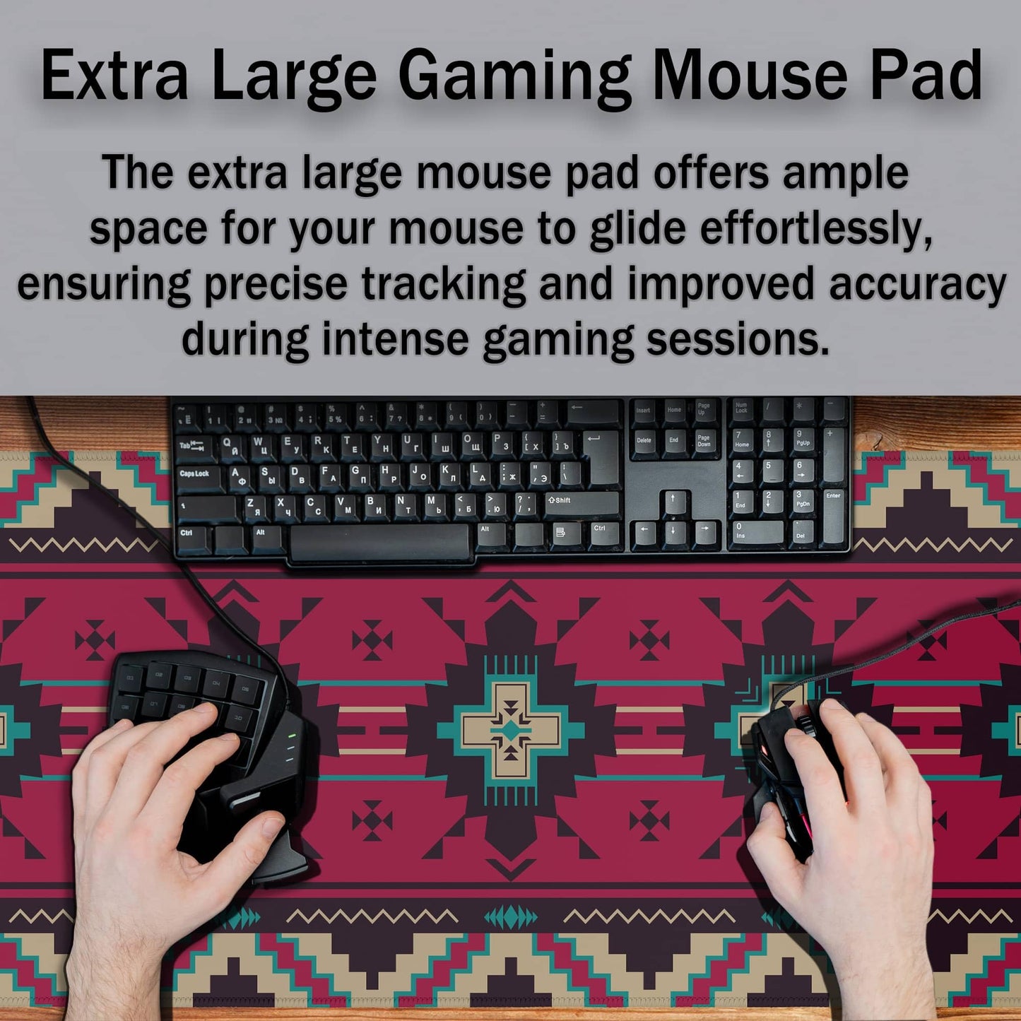 Samgula Computer Desk Mat Pink Mouse Pad, Gaming Mousepad Big Game Mat, Desktop Pad Waterproof
