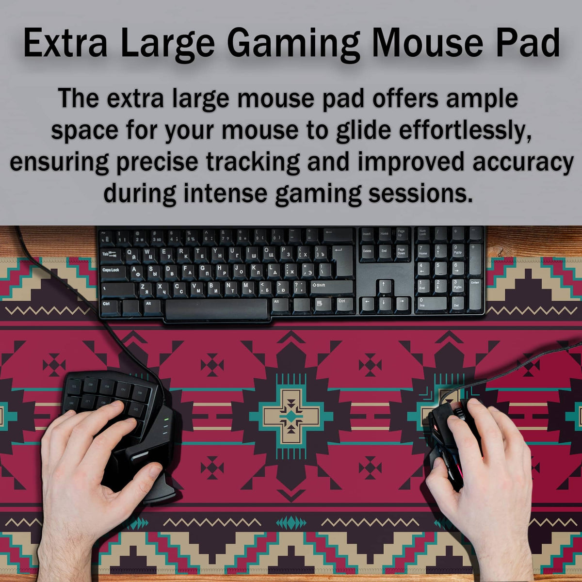 Samgula Computer Desk Mat Pink Mouse Pad, Gaming Mousepad Big Game Mat, Desktop Pad Waterproof