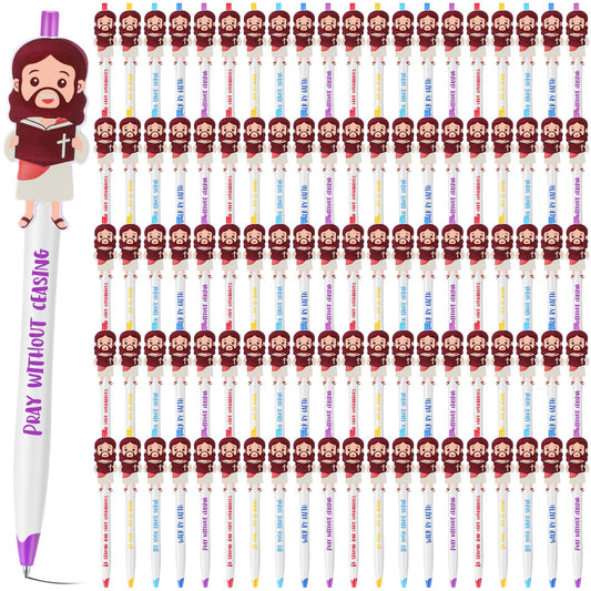 CroBlissful 150 Pcs Christian Jesus Pens for Kids, Back to School Supplies