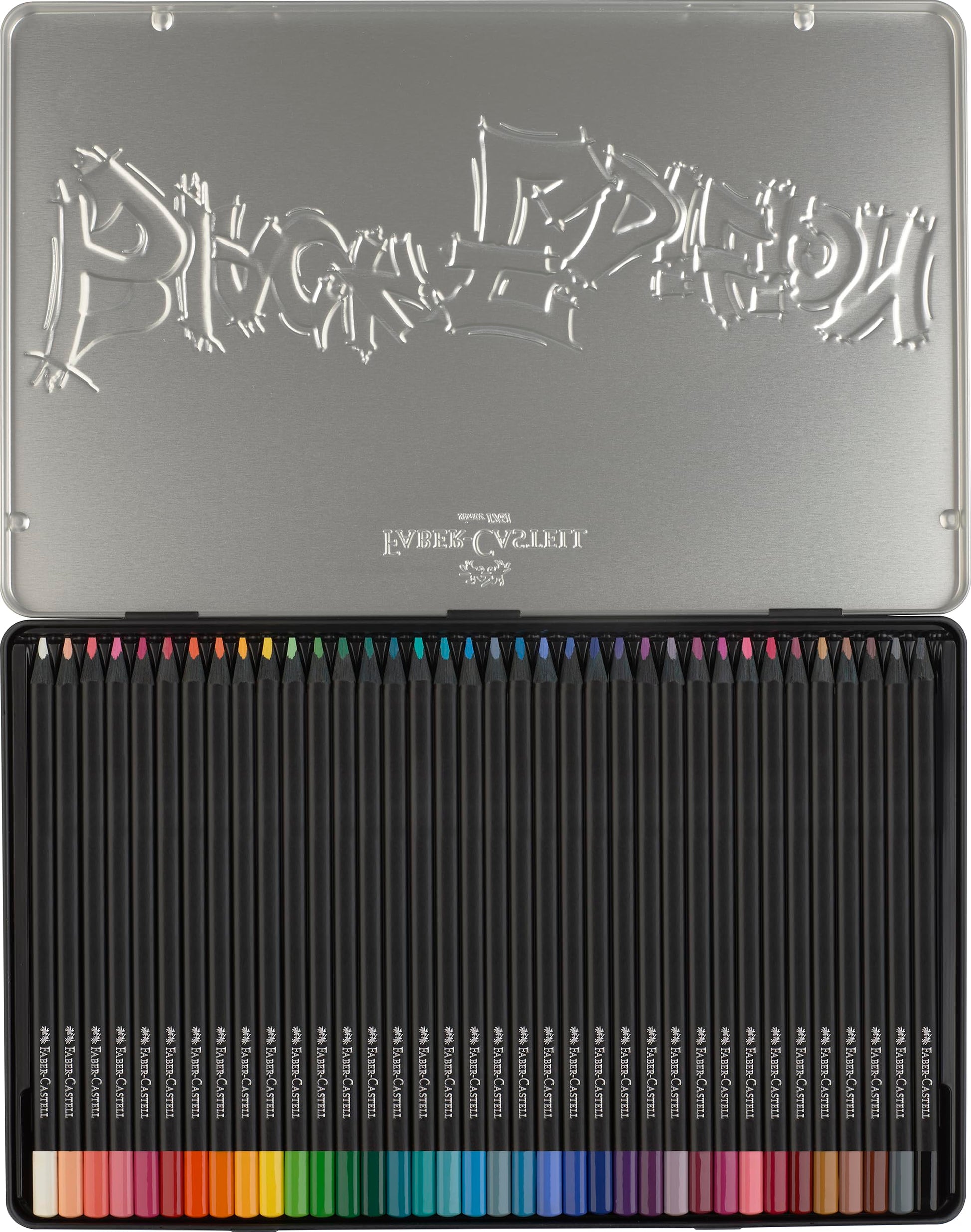 Faber-Castell Colouring Pencils Black Edition, tin of 36 tin of 12