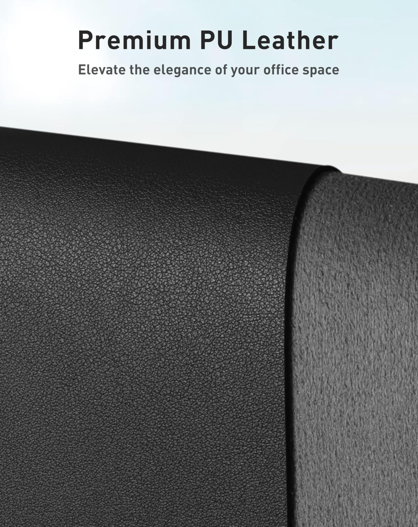 Aothia Faux Leather Desk Mat - Large Mouse Pad, Non-Slip PU Leather Blotter, Waterproof Writing