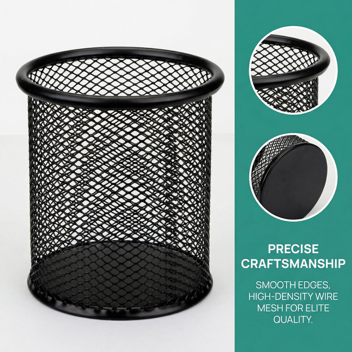 Nicunom 12 Pack Metal Pen Holder Wire Mesh Pen Cup Pencil Holder Pencil Cup for Desk Office Pen