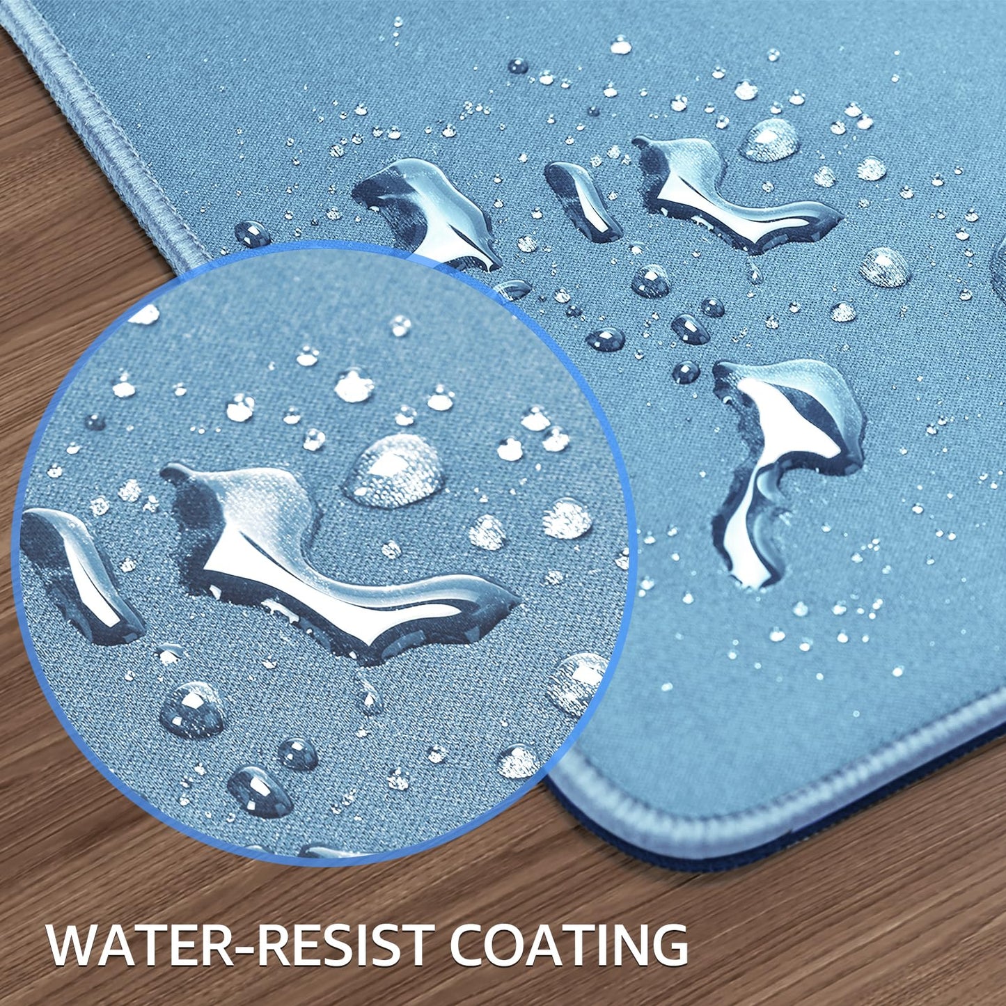 KTRIO Large Gaming Mouse Pad, Desk Mat, 31.5 x 15.7 in, Ice Blue, XXL