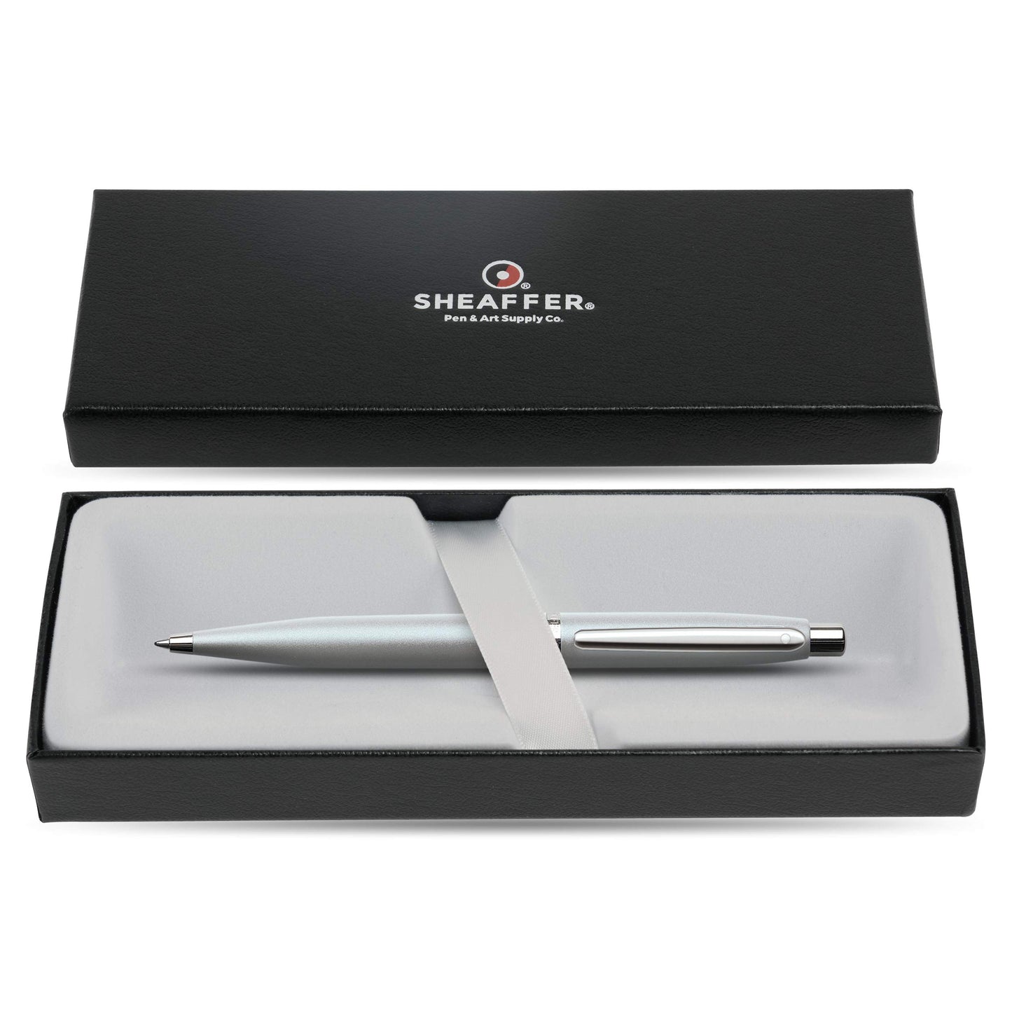 Sheaffer VFM Strobe Silver Ballpoint Pen with Chrome Trim
