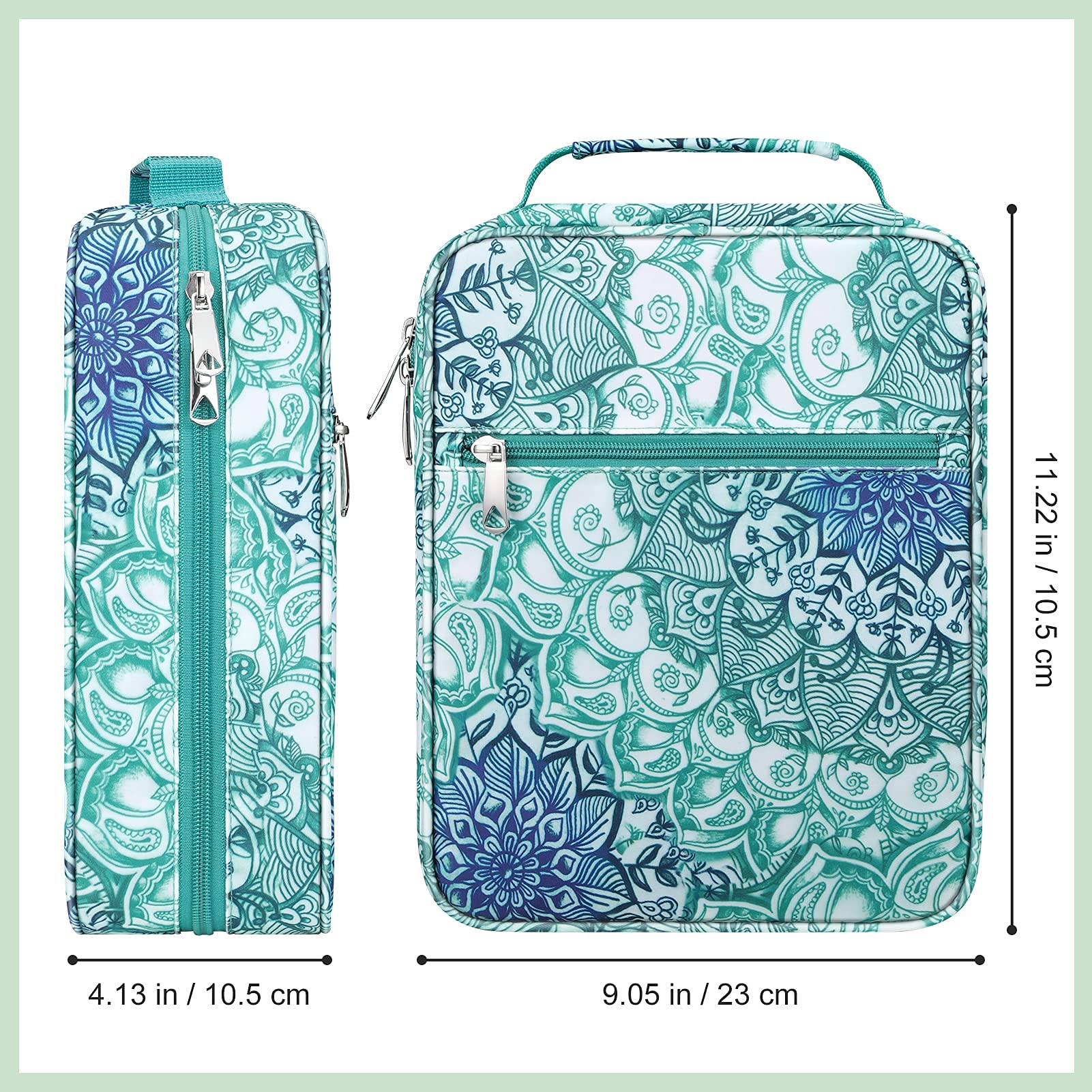 FINPAC Pencil Case Holder Slot, Large MultiLayer Watercolor Pen Bag w/Zipper Front Pocket, Big