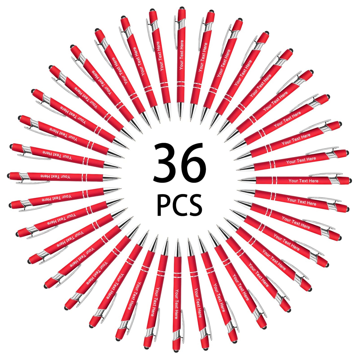 Hapelf Up to 500 Bulk Personalized Pens Custom Engraved Ballpoint Pen with Stylus Tip Retractable