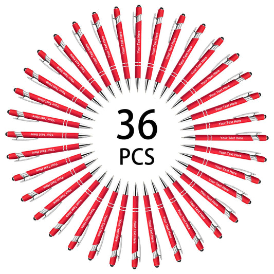 Hapelf Up to 500 Bulk Personalized Pens Custom Engraved Ballpoint Pen with Stylus Tip Retractable