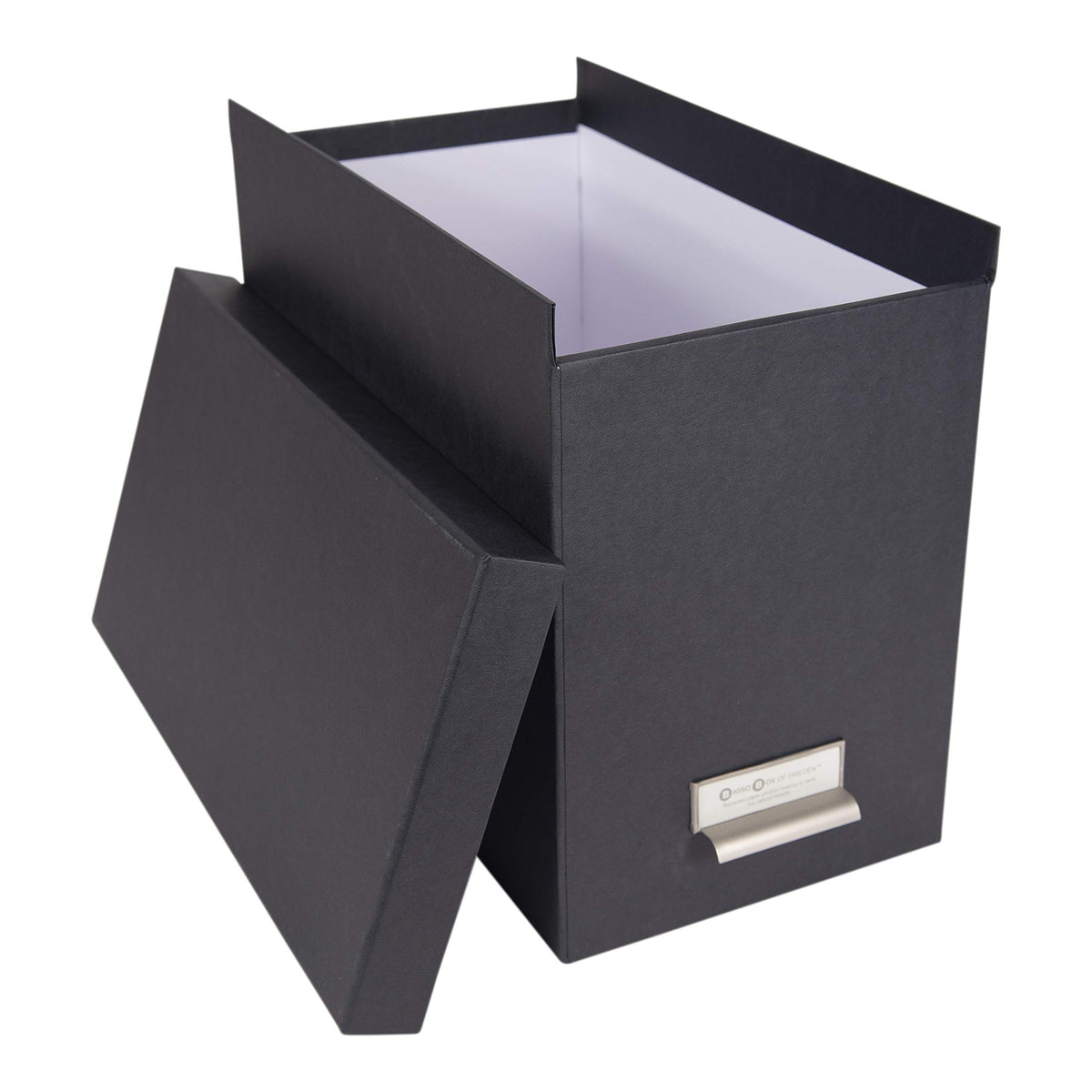 Bigso John Fiberboard Label Frame Desktop File Storage Box - Document Organizer for Important