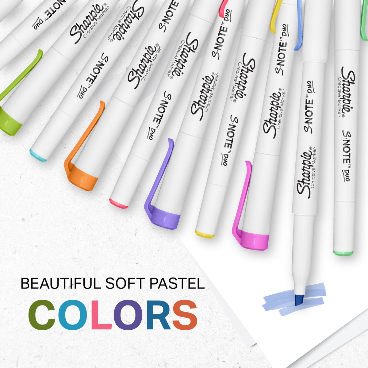 Sharpie S-Note Duo Dual-Tip Creative Highlighters, Assorted Mild Colors, No Bleed, Fine and Chisel