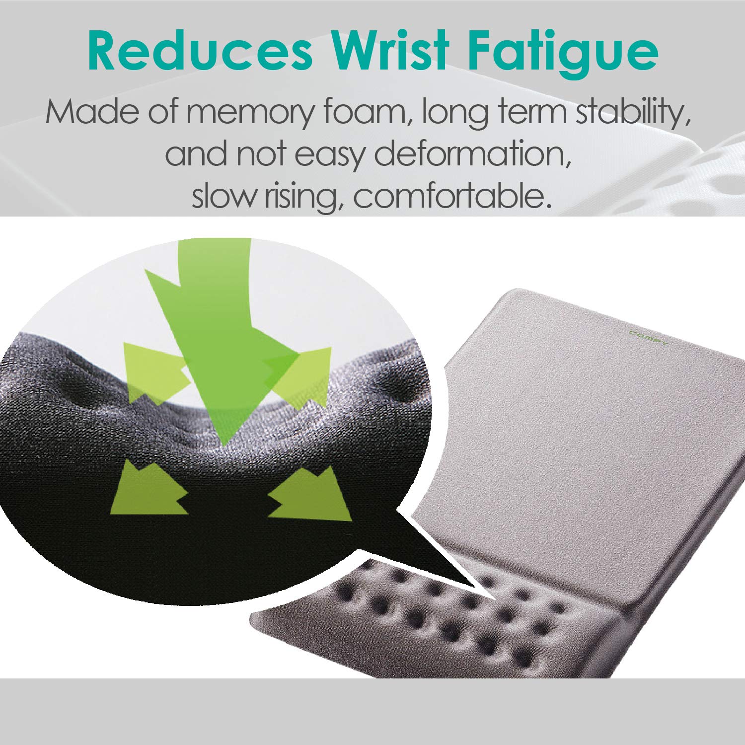 ELECOM Mouse Pad with Wrist Rest"Comfy" Stable Control/Ergonomic Design/Reduce Wrist Fatigue/Memory