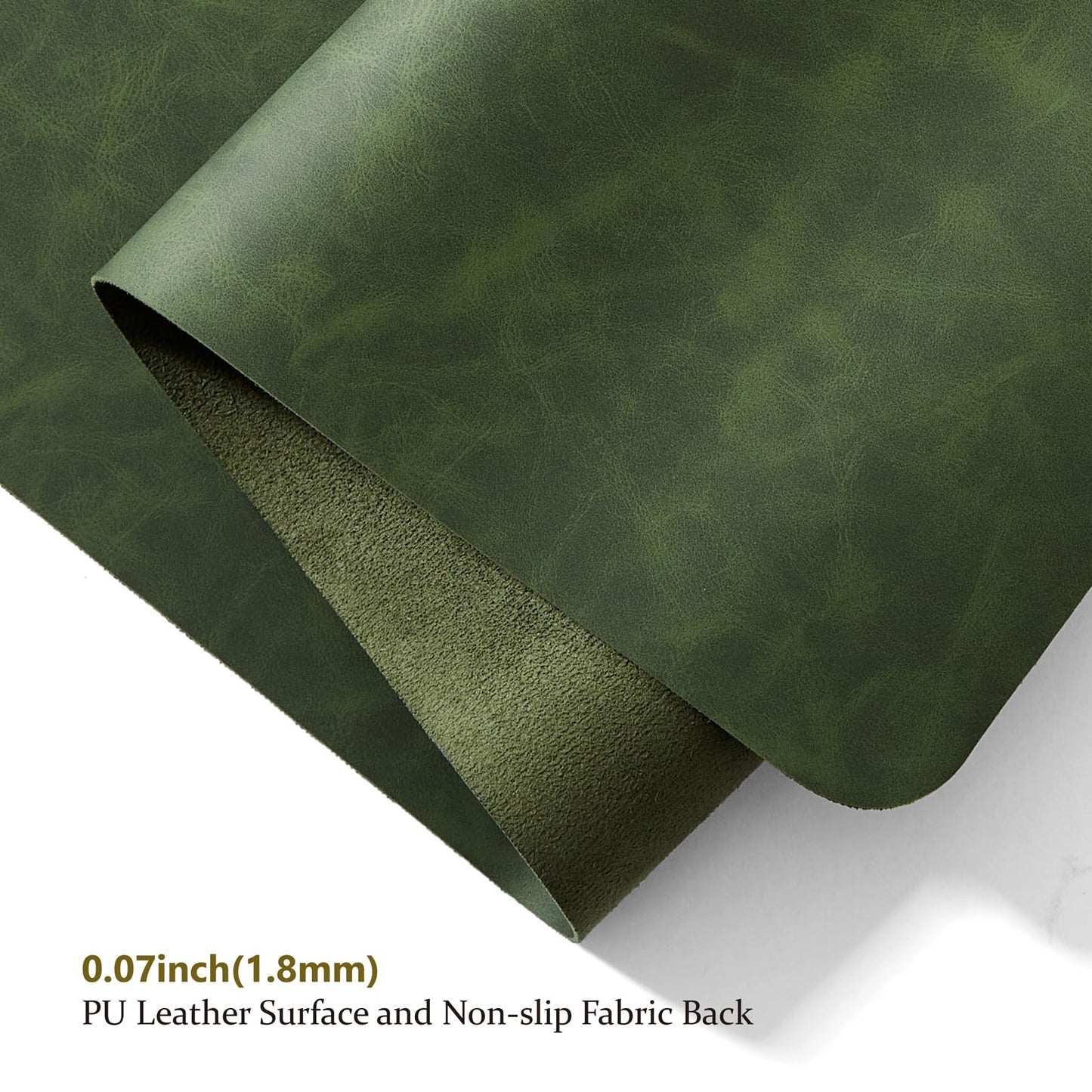Distressed Leather Desk Mat - Non-Slip PU Desk Pad for Office and Home - Desk Organization and