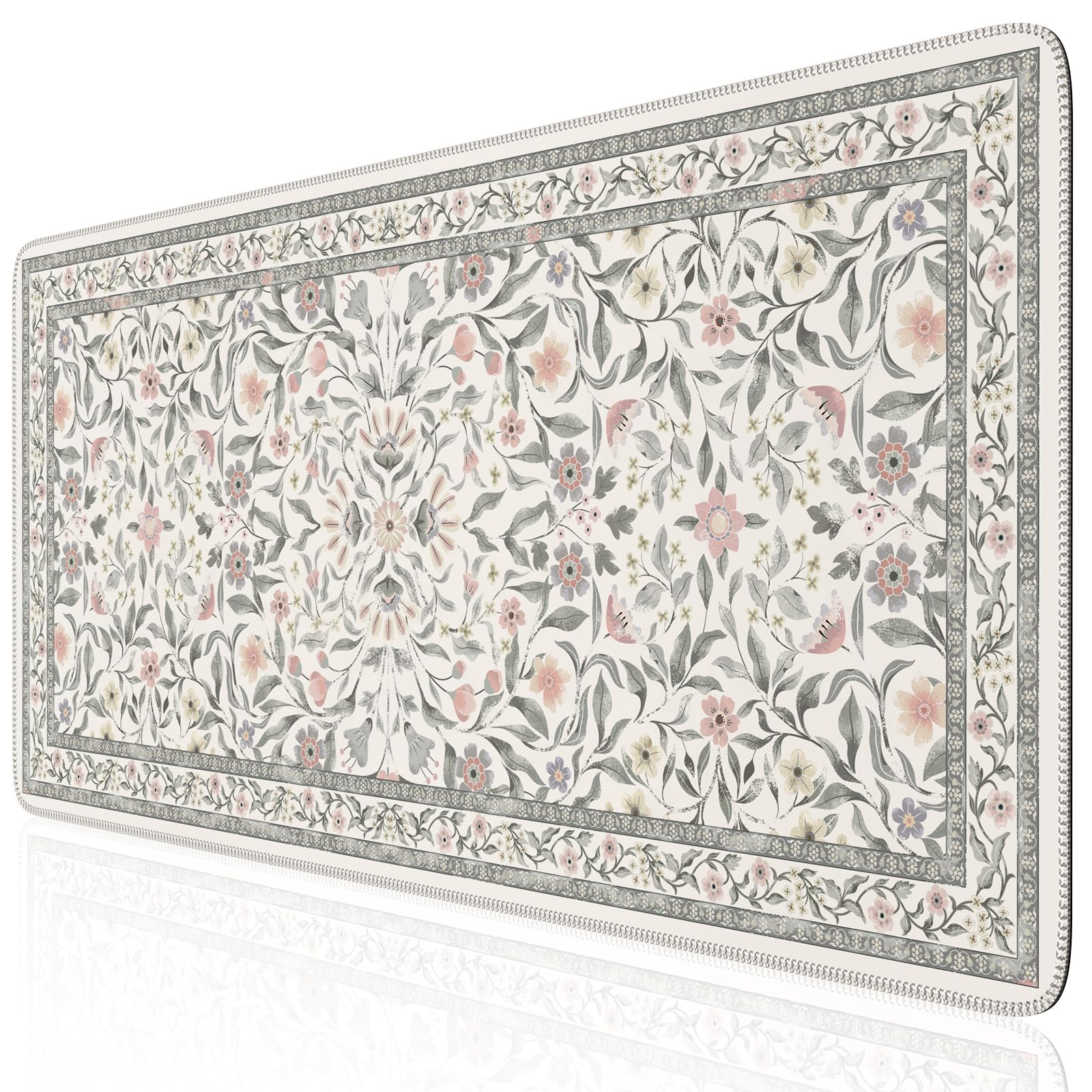 iLeadon Grey Cute Desk Mat for Keyboard and Mouse,Large Mouese Pad