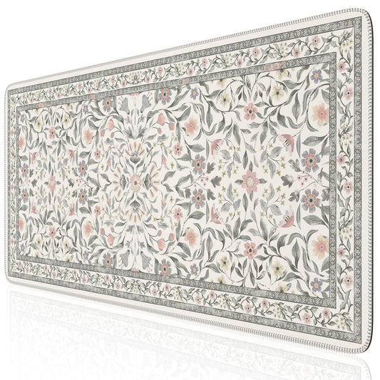 iLeadon Grey Cute Desk Mat for Keyboard and Mouse,Large Mouese Pad