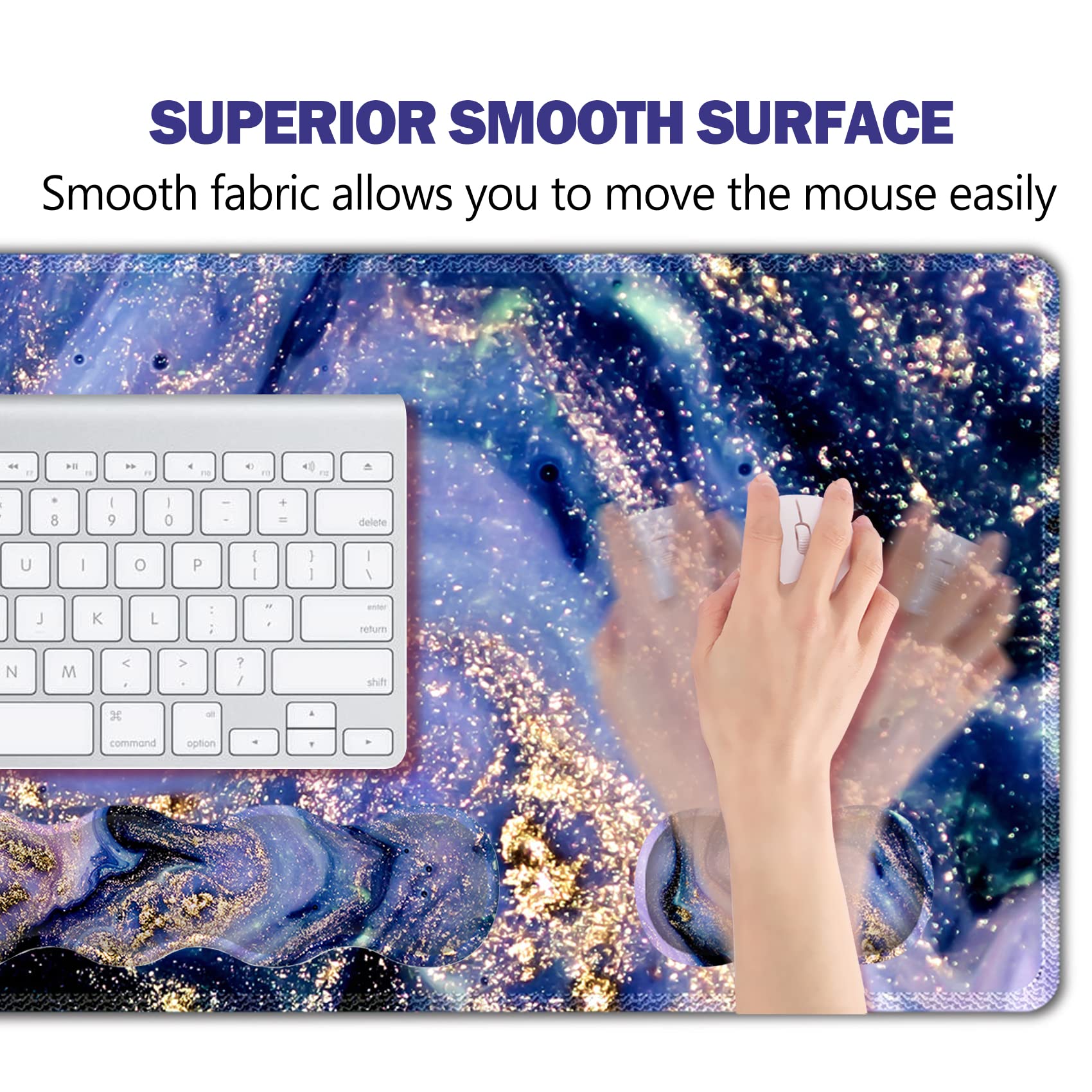 Upgraded Extended Gaming Mouse Pad, Keyboard Wrist Rest Pad, Wrist Support Mousepad Set, Artso