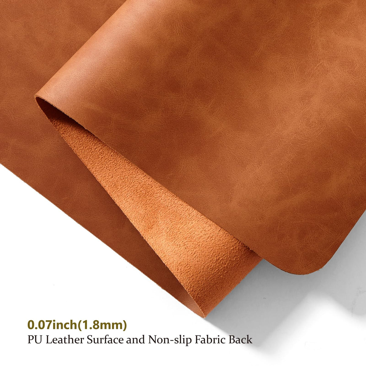 Distressed Leather Desk Mat - Non-Slip PU Desk Pad for Office and Home - Desk Organization and