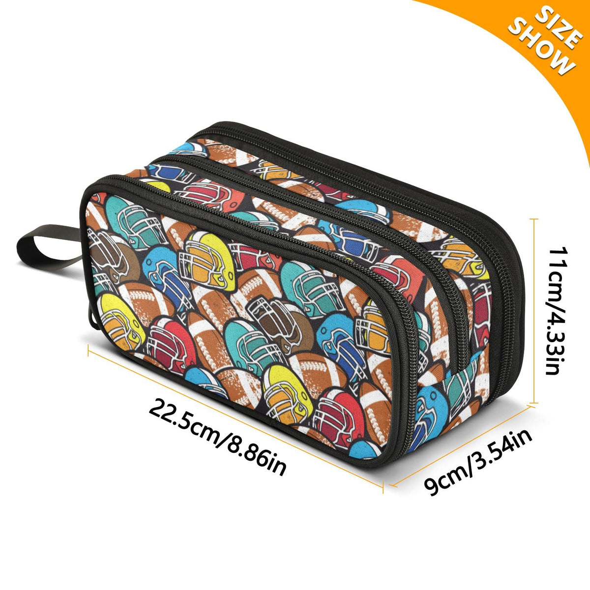 XUWU Football Large Capacity Pencil Case Pencil Pouch Pen Box