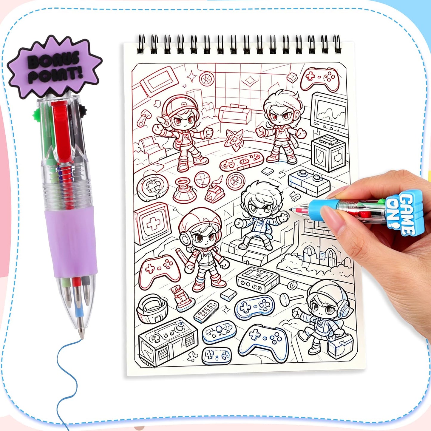 BESARME 48 Pcs Video Game Party Favors for Students Kids, Cute Game Gifts