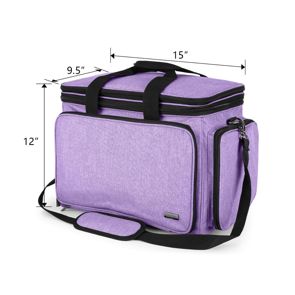 LUXJA Portable Yarn Knitting Storage Tote Bag,Lavender