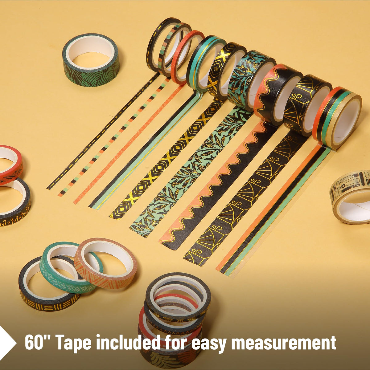 Mr. Pen- Washi Tape Set, 21 Rolls, Assorted Sizes, 5.5 Yards/Roll