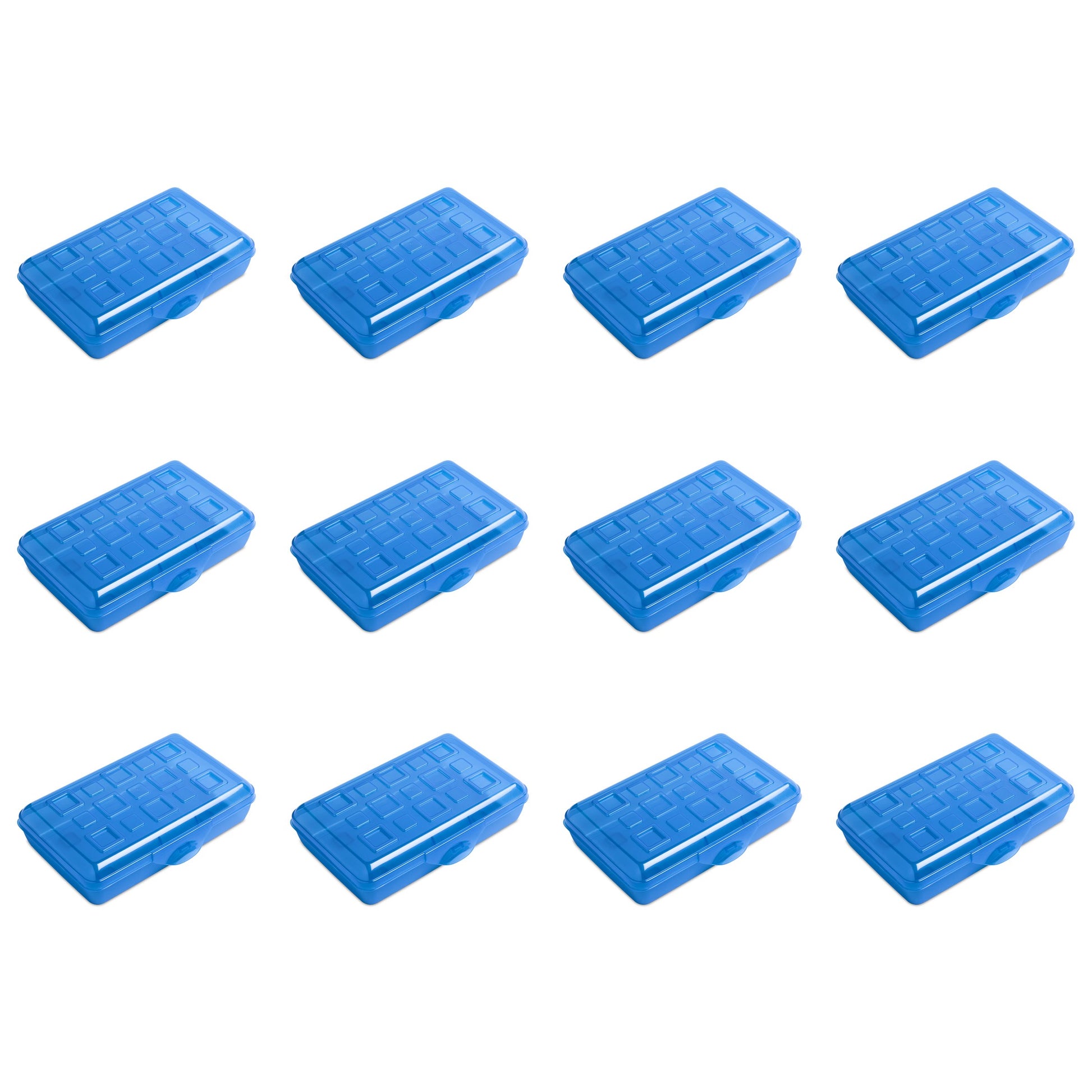 Sterilite 17224812 Small Pencil Box, Splash Tint, 12-Pack