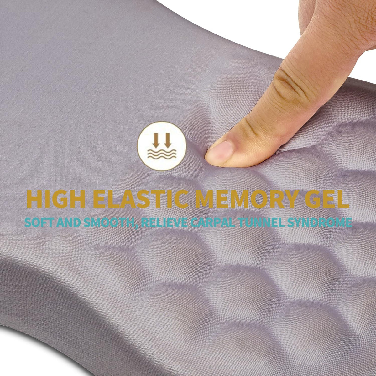 Hokafenle Ergonomic Mouse Pad Wrist Support with Massage Design, Wrist Rest Pain Relief Mousepad