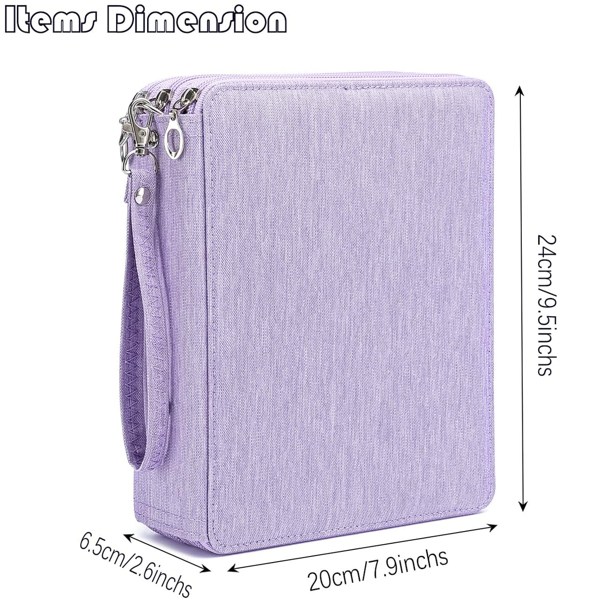 YOUNGCOL 120 Slots Colored Pencil Case Holder Large Capacity Color pencil organizer Storage (Purple)