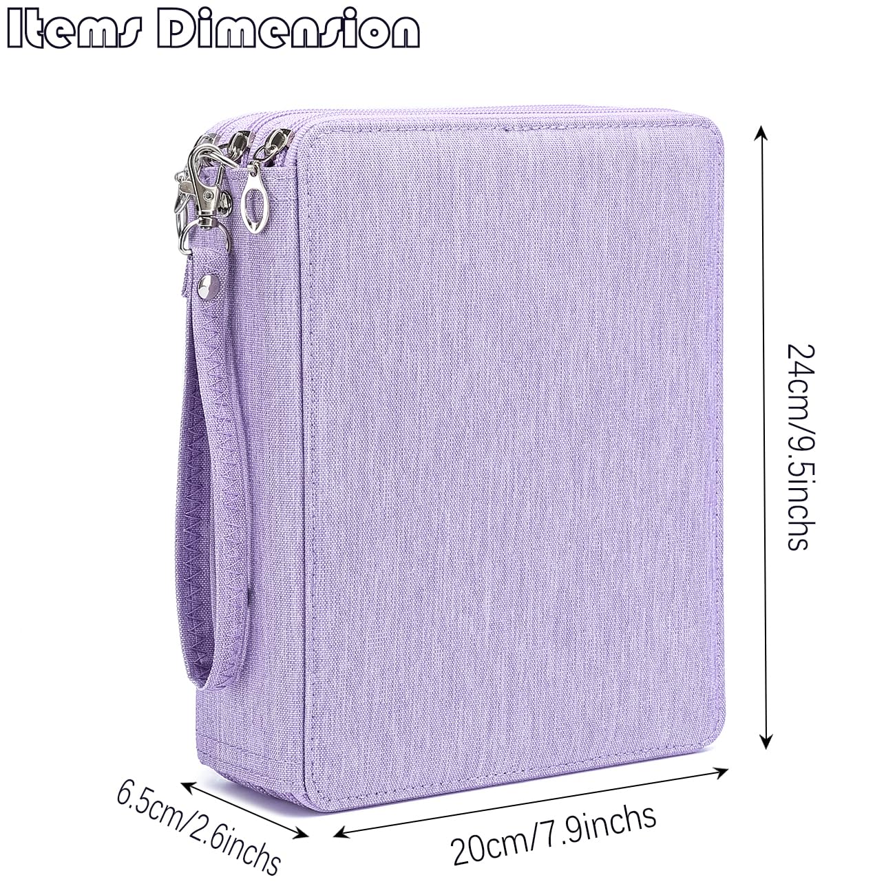 YOUNGCOL 120 Slots Colored Pencil Case Holder Large Capacity Color pencil organizer Storage (Purple)